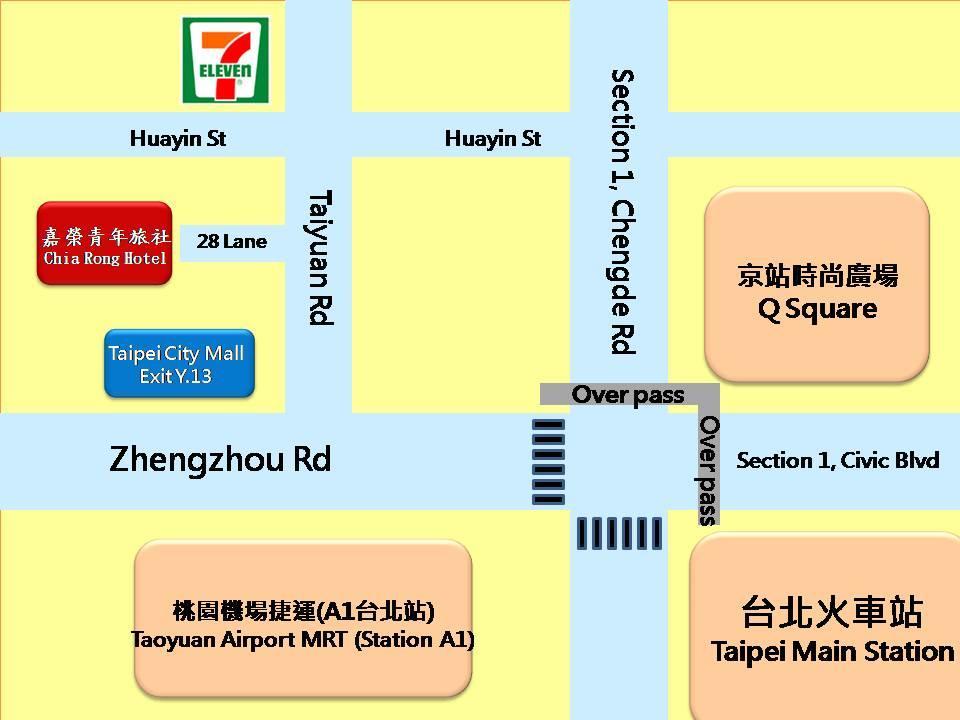 Chia Rong Hostel Taipei Exteriör bild